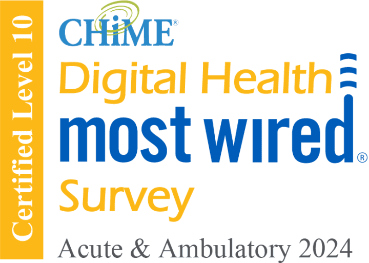 Certified Level 10. CHiME Digital Health most wired Survey. Acute & Ambulatory 2024